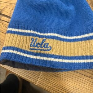 Adidas Kids Striped Blue and Gold UCLA beanie